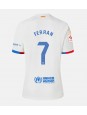 Moški Nogometna dresi replika Barcelona Ferran Torres #7 Gostujoči 2023-24 Kratek rokav